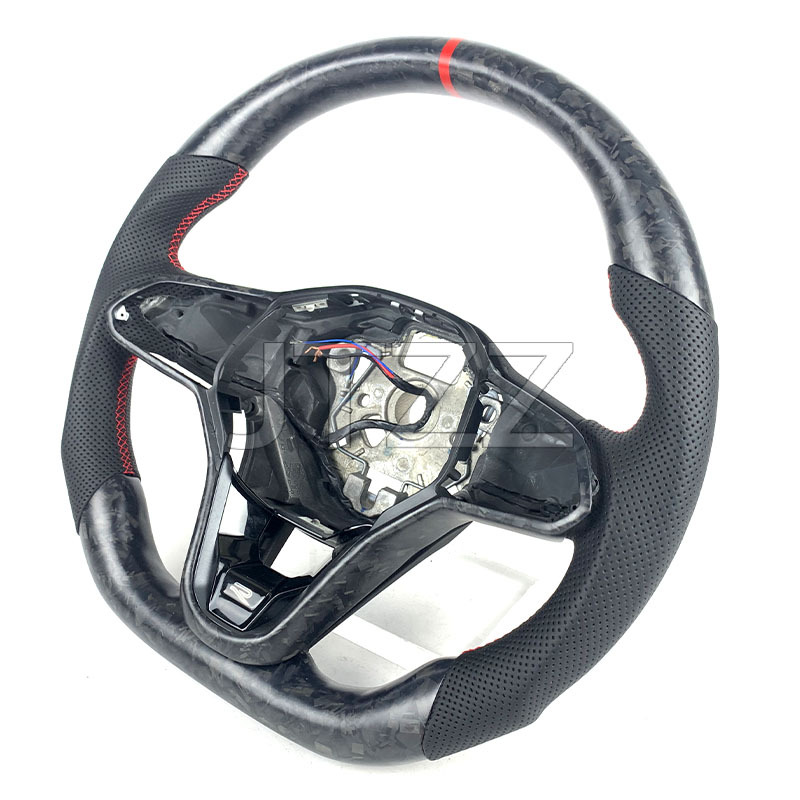 Suitable for Volkswagen Golf MK8GTI Tiguan CC Passat Touron carbon fiber steering wheel modification
