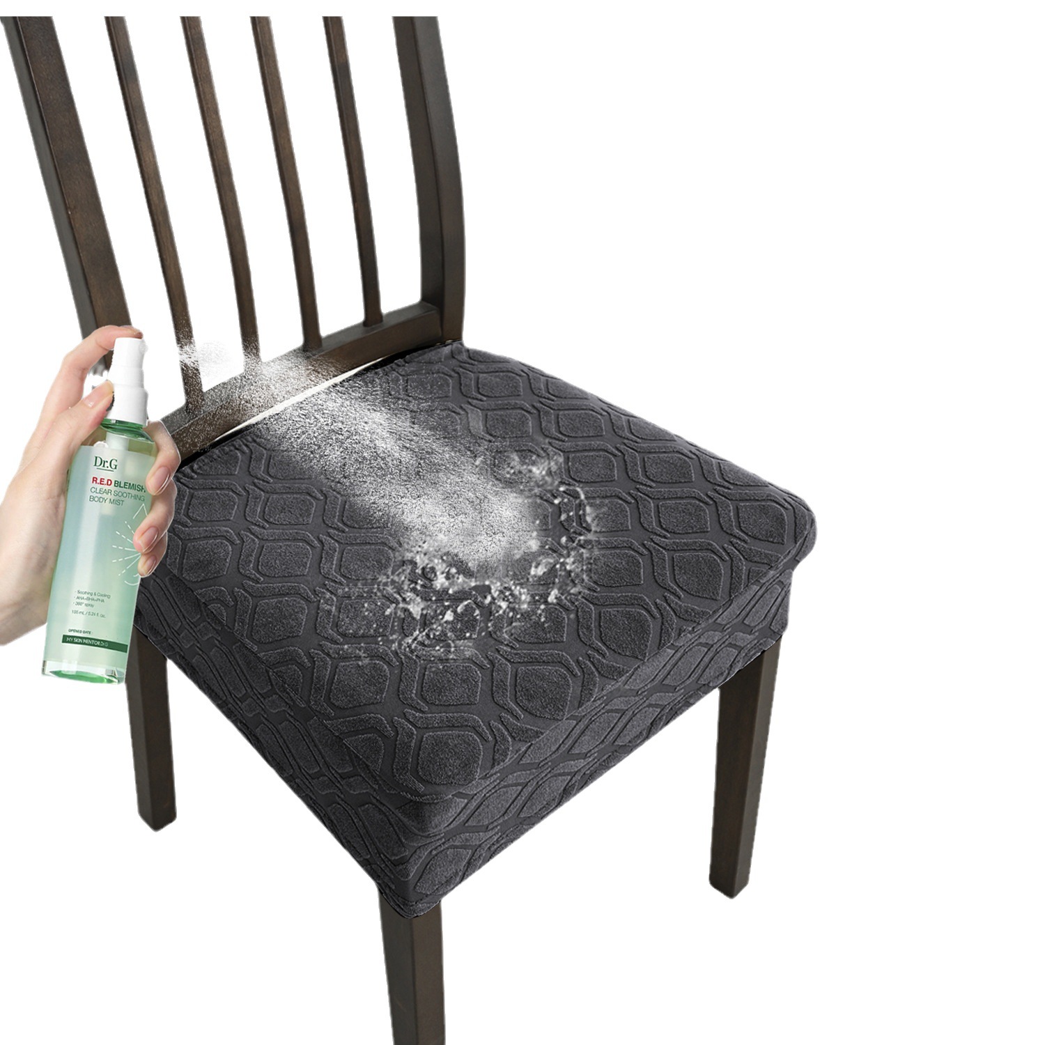 Cross-border impermeable pequeña ronda jacquard casa cubierta de la silla de punto elástico cubierta de la silla funda de cojín