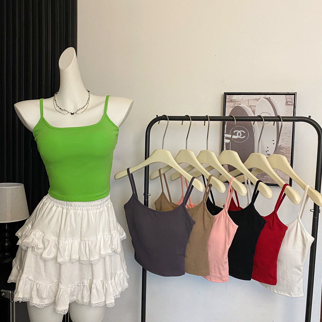 Сплошная красивая спина одна чашка хлопчатобумажный камзол для женщин летом