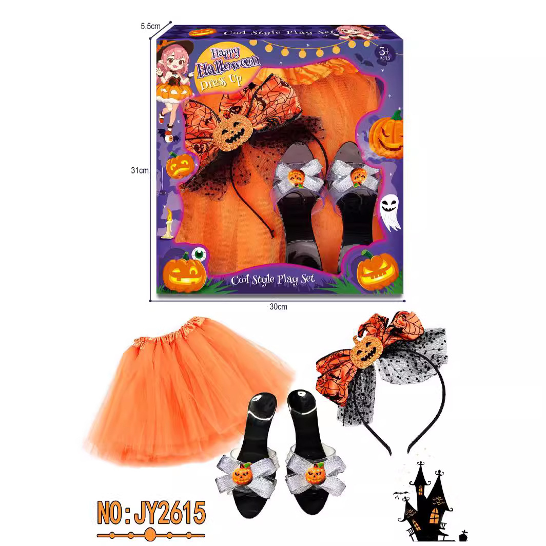 Halloween transfronterizo disfraz de juguetes fiesta de baile casera calabaza niños hadas varitas joyas de corona de chicas