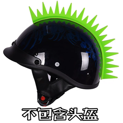 Silicone Crocodile Fin Motorcycle Motorcycle Safety Supplies - crocodile-fin-fluorescent-green-without-helmet-with-no-trace-paste