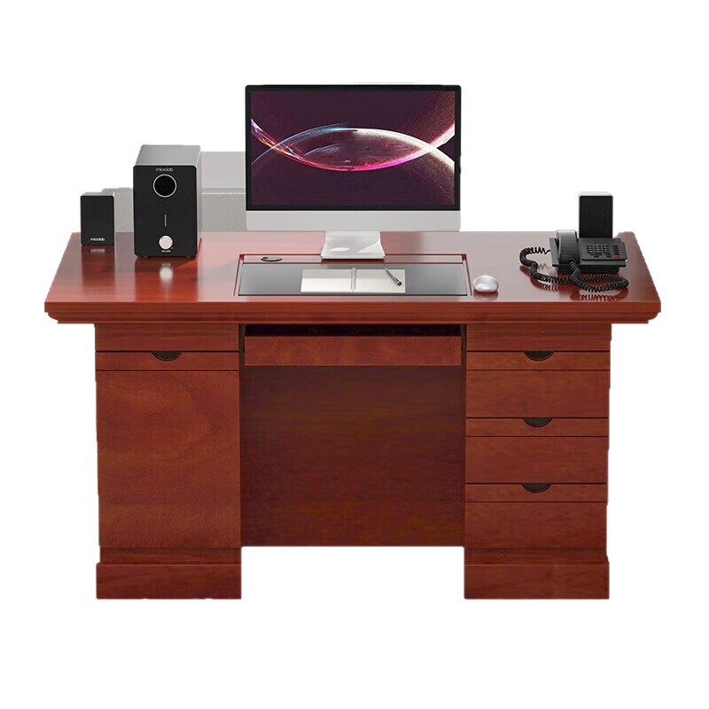 Mesa de oficina pintada y silla nueva combinación de personal chino de una sola persona mesa de computadora doméstica de madera maciza mesa de gerente