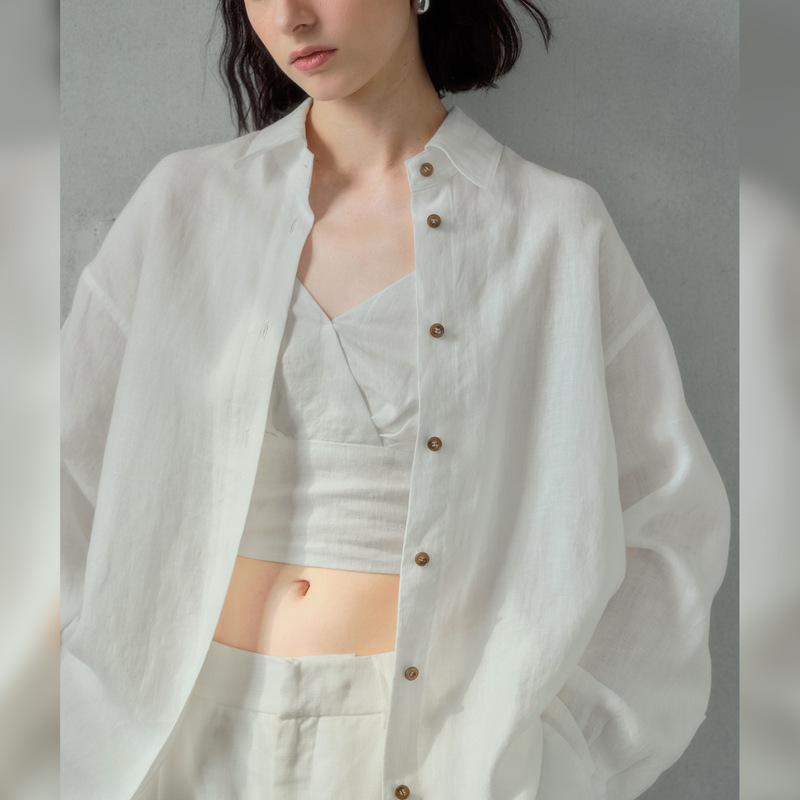 100% Hemp Loose-Fitting Shirt, New Spring 2026 Model, High-End Pure and Elegant Commuter Linen Vacation Women's Shirt 100% Hemp Loose-Fitting Shirt, New Spring 2026 Model, High-End Pure and Elegant Commuter Linen Vacation Women's Shirt