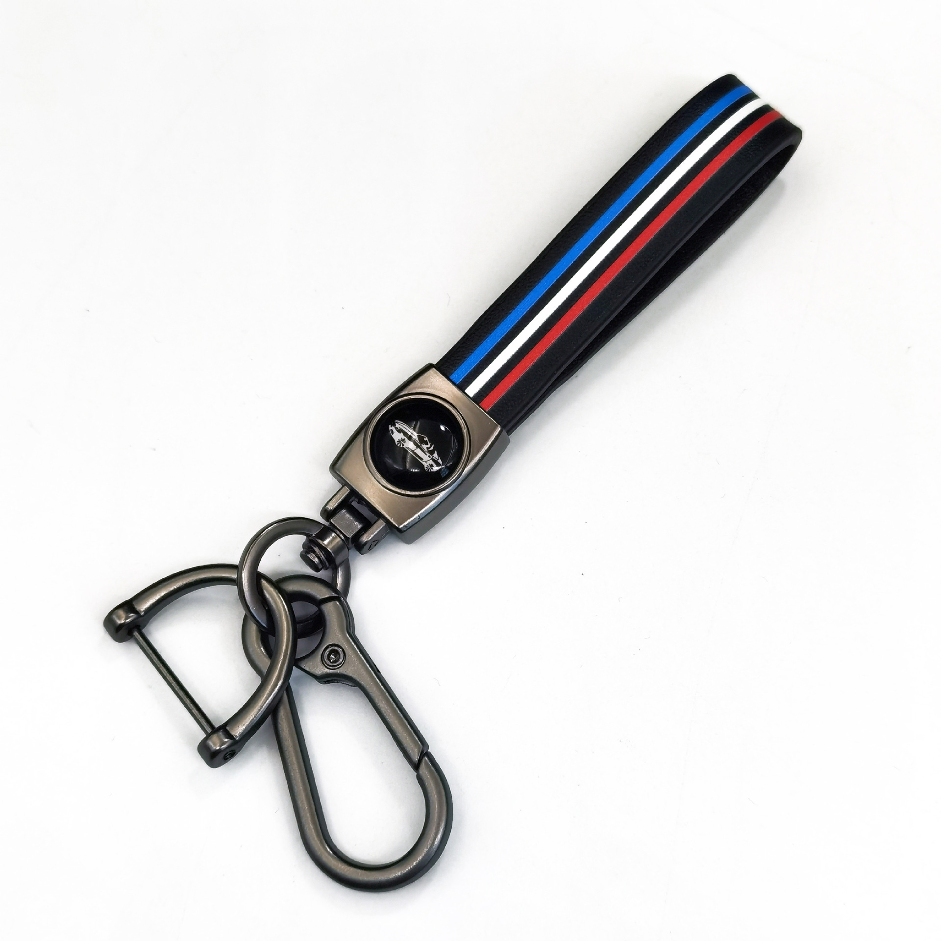 Keychain de piel de cordero transfronteriza logotipo de automóvil llavero de negocios hombre llavero colgante fábrica al por mayor