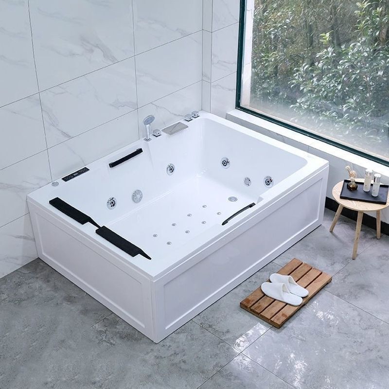 Acrylic Dual-Model Couple's Widened Surfing Massage Thermostatic Bathtub, Recommended for Hotels, Villas, and Home Use
