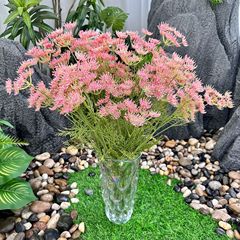 新型のシミュレーション花の長いレースの偽花の小さい清新な風の家の客間の生け花の置物の手触りの植毛のプラスチックの花