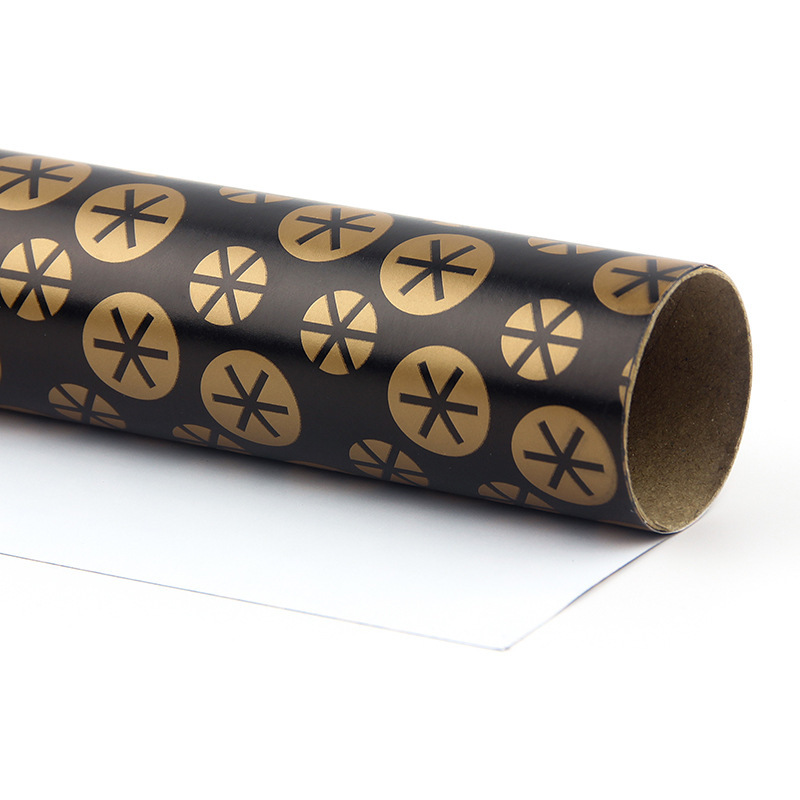 Amazon Oro Negro Navidad papel de regalo de cumpleaños del Día de San Valentín papel DIY hecho a mano bolsa cubierta de libro de papel al por mayor