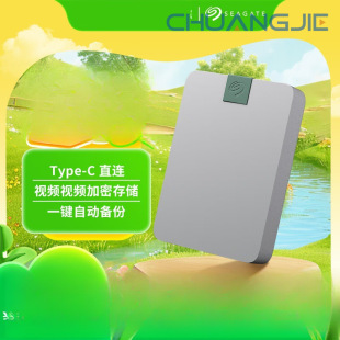 Mobile Hard Drive 4Tb Type-C Interface Jin Series Hardware Encryption Protects Data Automatic Backup Gray