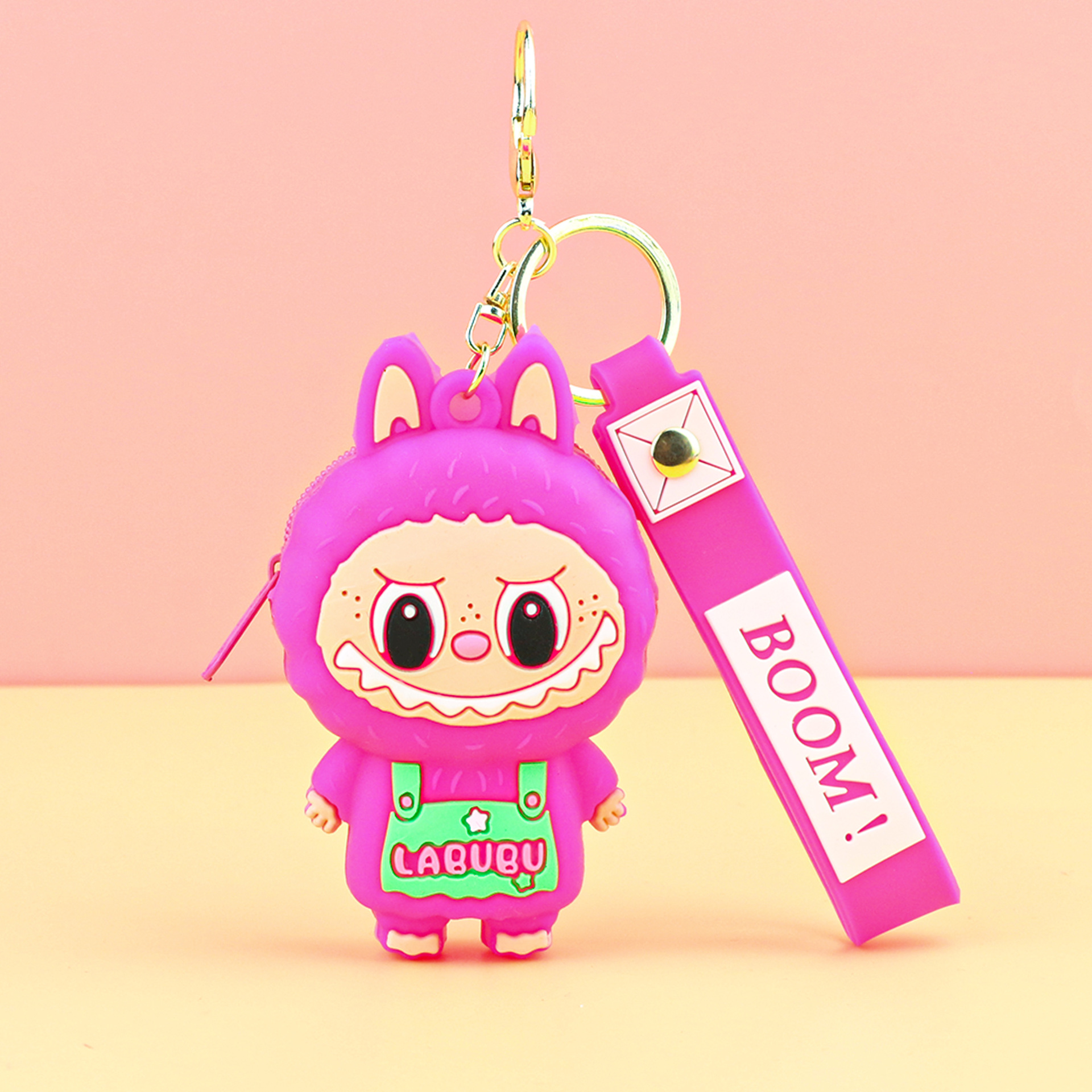 子供用ラブブ小銭入れシリコンプチギフトキーホルダーペンダントカードキャッチャーマシンプチギフトラブブ