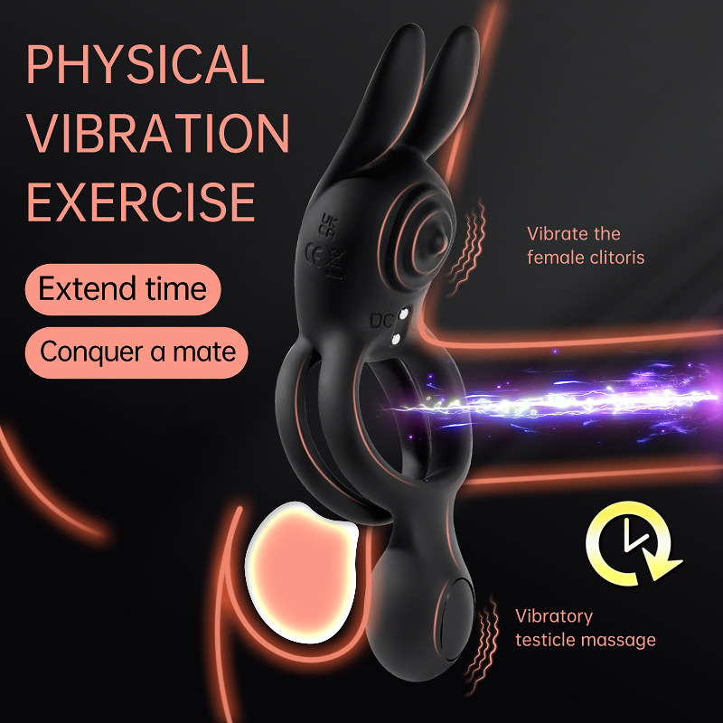 Qiaran Shuanghuan Lock Precision Vibration Rabbit Ear Massager Wireless Remote Control Maschio Femmina Condiviso Coppia Prodotti Sessuali per Adulti_voghion.com