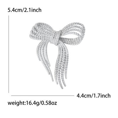 High-grade Elegant Alloy Enamel Yaxa sancaqları - silver-5000-sl