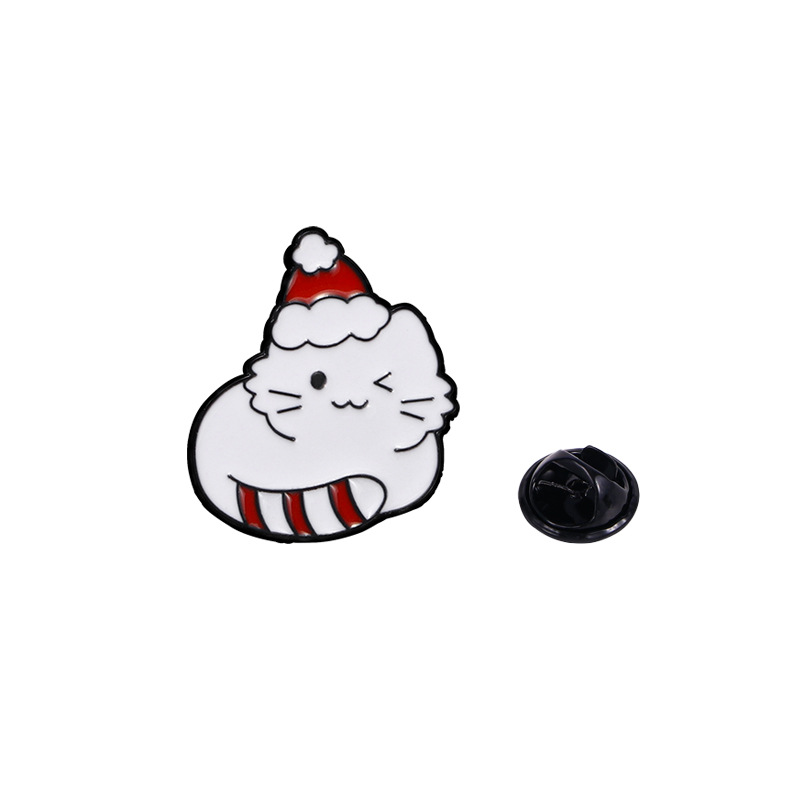 Broche de Navidad insignia de aleación caricatura adorable Santa Fe Navidad decoración de mochila escolar