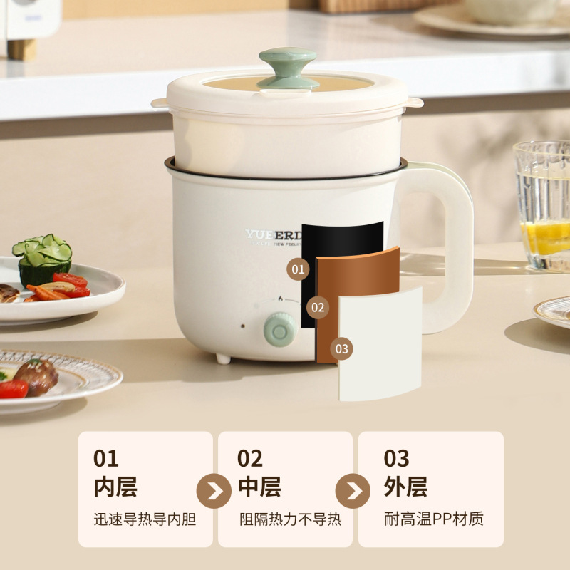 多功能家用小型电火锅学生宿舍小功率科炒菜煮面一人食不粘电煮锅|undefined