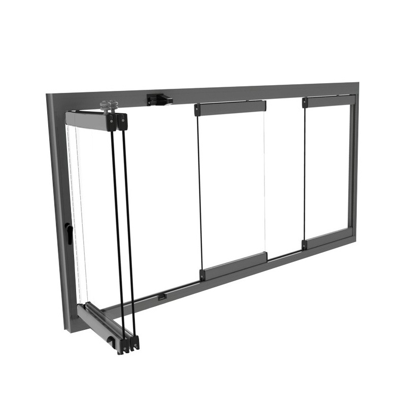 Sealed balcony folding window manufacturer frameless narrow frame bedroom living room panoramic invi