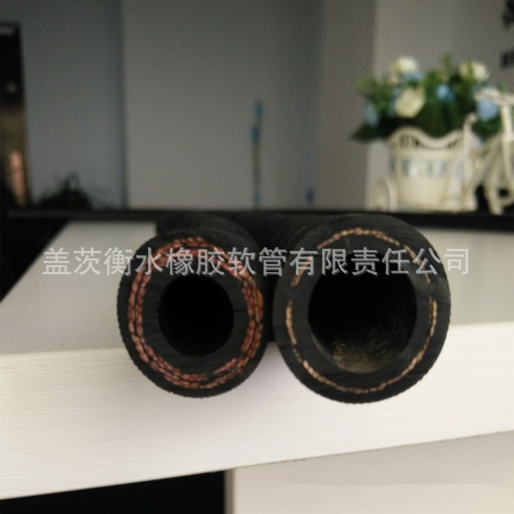 DIN EN 854 3TE/两层棉线编织液压油管/光面胶管@夹线耐油管