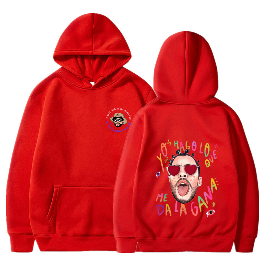 Nuevos productos transfronterizos un verano sin ti bad bunny moda estampada para hombre suéter casual con capucha para mujer