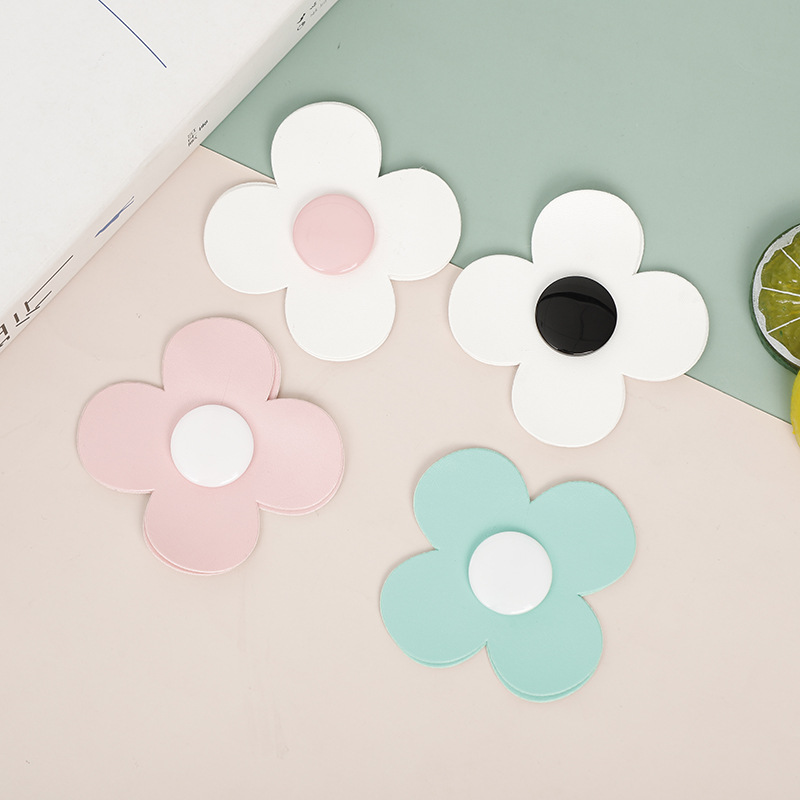 厂家直销卡通可爱简约撞色花卉服装DIY饰品辅料半成品现货批发