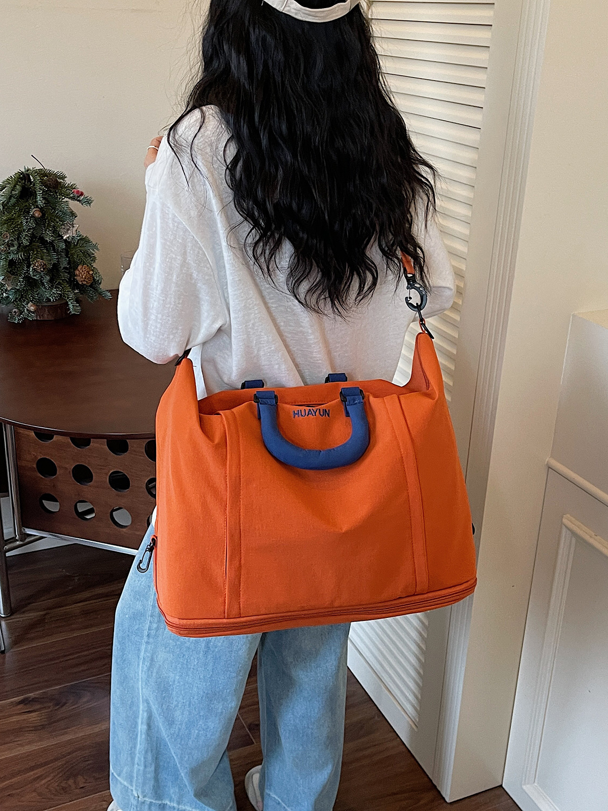 Large-Capacity Lightweight Travel Bag, Portable Cross-Body Bag, Yoga Fitness Bag, Portable Expandable Storage Luggage Bag