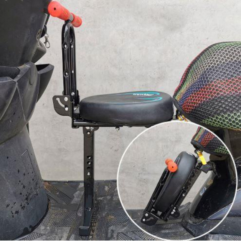Asiento de coche eléctrico para niños delantero plegable de batería scooter para niños pequeños seguridad para bebés pequeños universales image 10