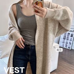 Simple and versatile U-neck inner wear solid color with chest pad fixed cup thread to make it look thinner and anti-exposure and supplementary breast vest