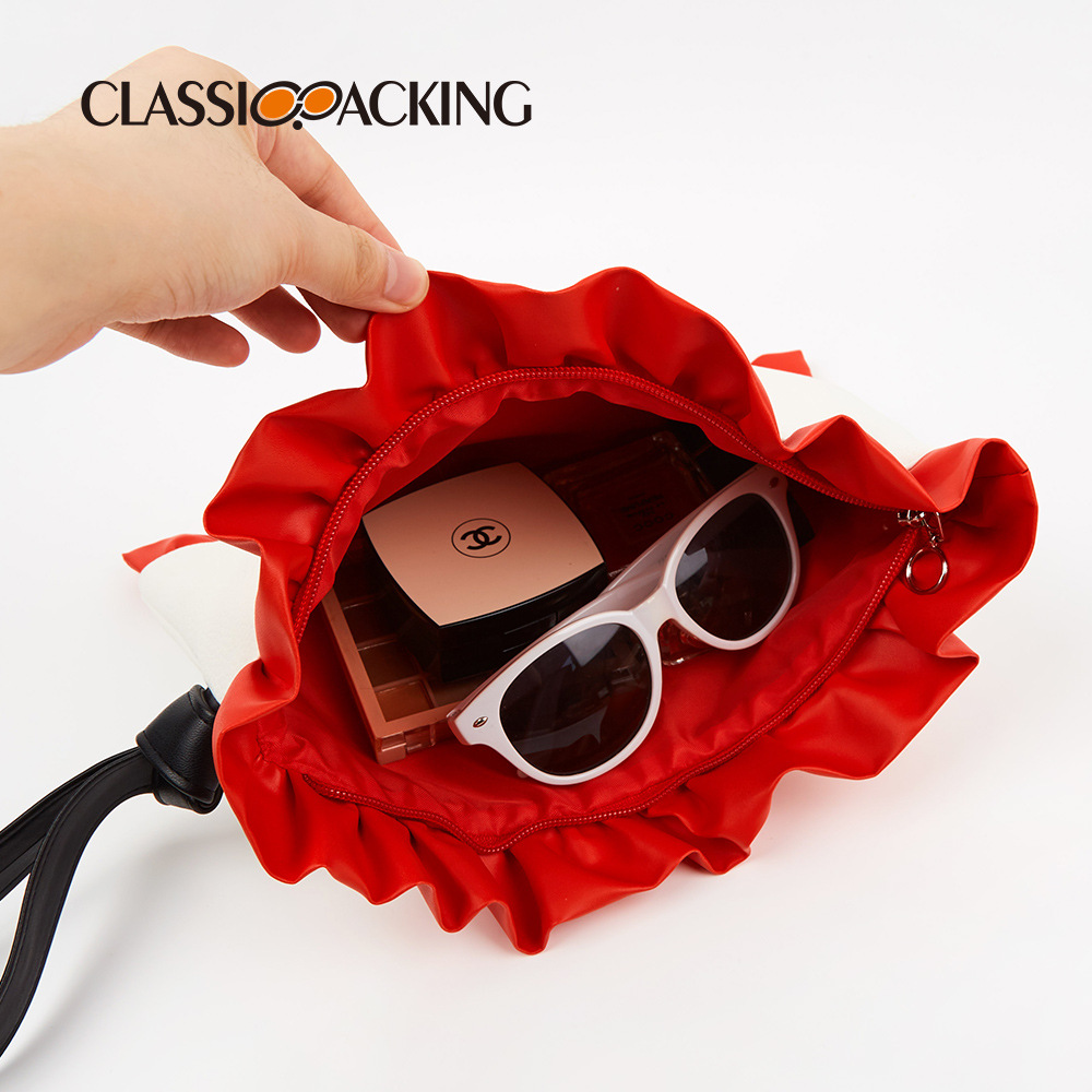 Japonés simple bolsa de lavado de gran capacidad empalme plegable diseño cuidado de la piel bolsa de almacenamiento salir bolsa de maquillaje portátil