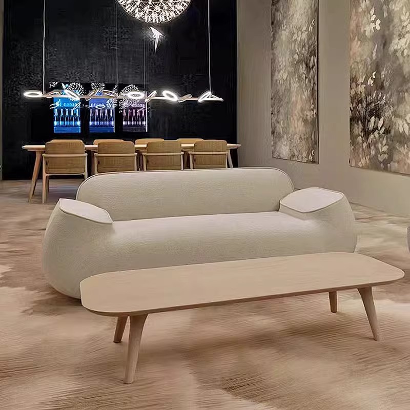 Sofá de diseño de Italia, sofá de diseño de estilo italiano minimalista, sala de estar, sofá de tela doble para una persona