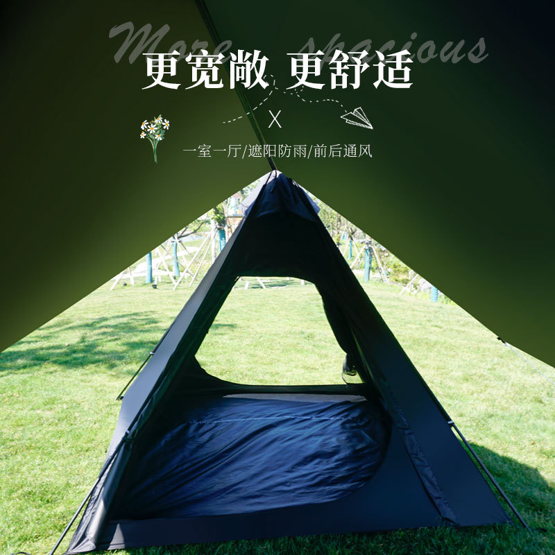Carpa india negra para exteriores, resistente a los rayos UV, impermeable, para camping, picnic, con equipo integrado de camuflaje