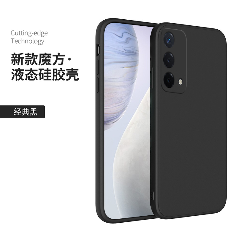 Aplicable a OPPO Reno10pro International cubo líquido de silicona A78 todo incluido borde recto Reno8T teléfono caso