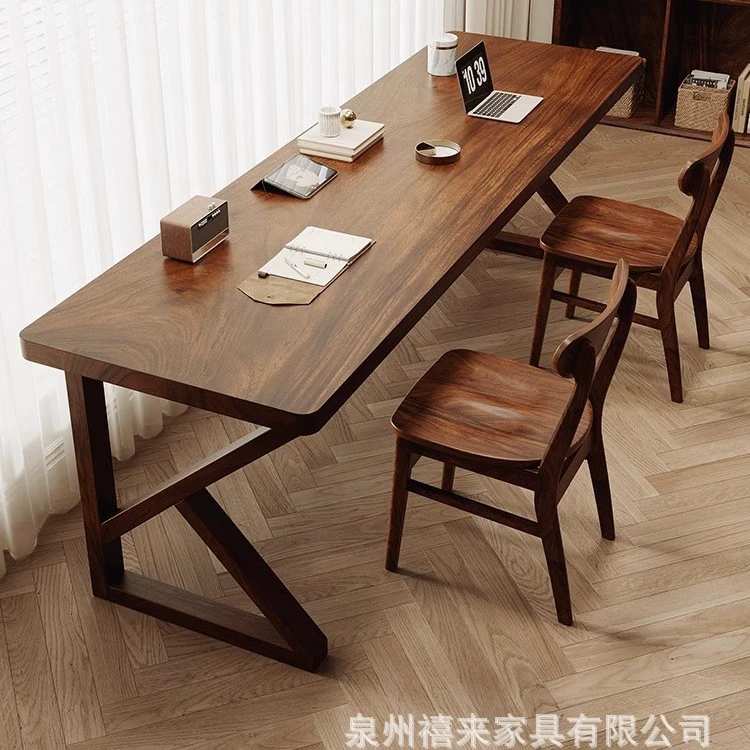Южноамериканский орех стол из цельного дерева двойной длинный компьютерный стол Домашний учебный стол стол Написание стола