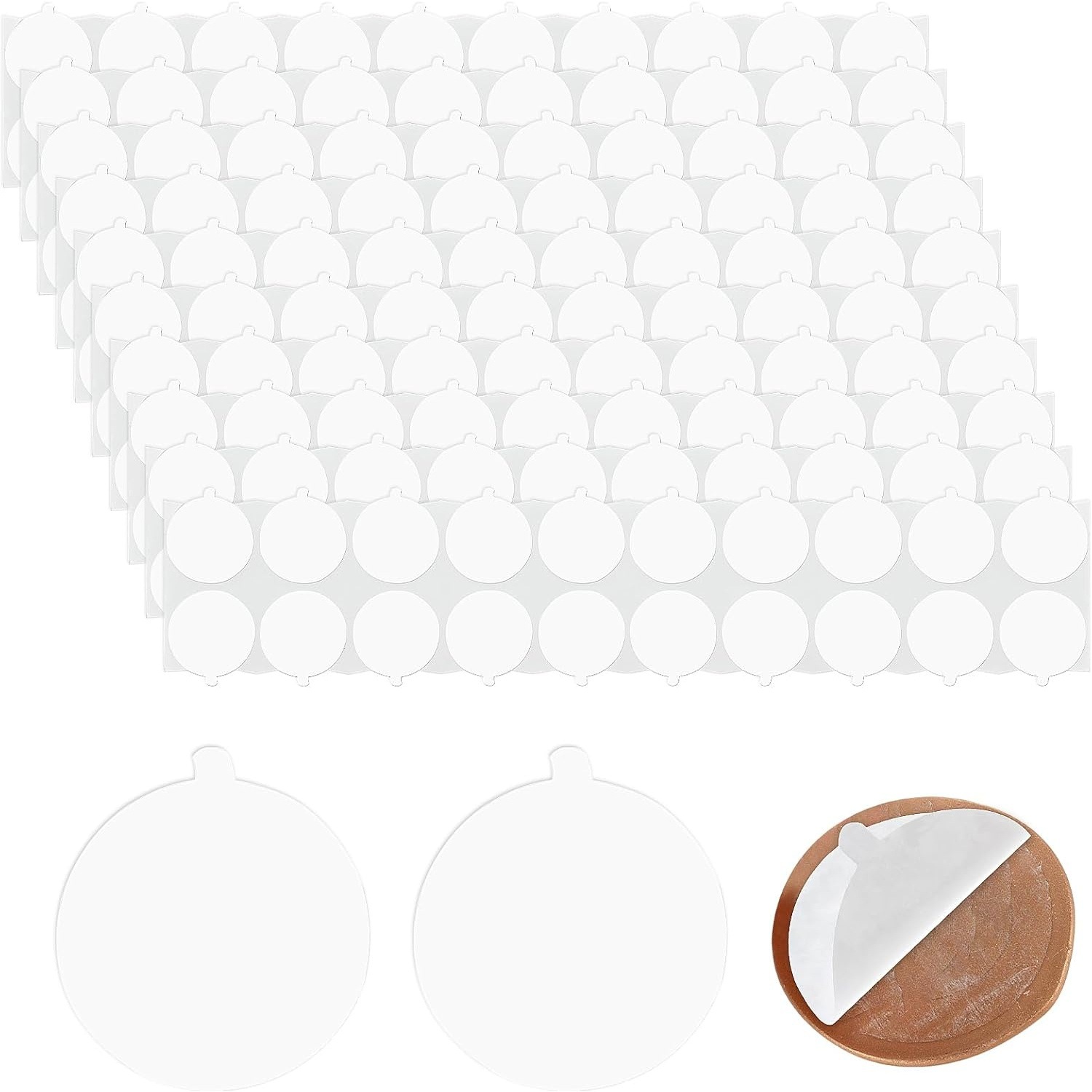 双面粘贴蜡封贴纸白色圆形适用于信封婚礼邀请函