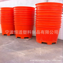 辽宁300L-1500L叉车塑料圆桶PE材质圆形周转桶1000L叉车圆桶报价