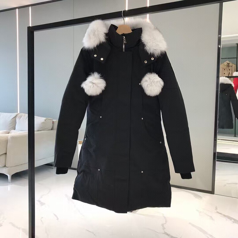 小剪刀羽绒服01女款冬季修身中长款狐狸毛领金标Moose Downjarket|undefined