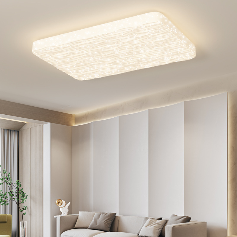 Nueva protección ocular de espectro completo, estilo crema, sala de estar gypsophila LED, habitación de estudio minimalista moderna, lámpara de techo de dormitorio