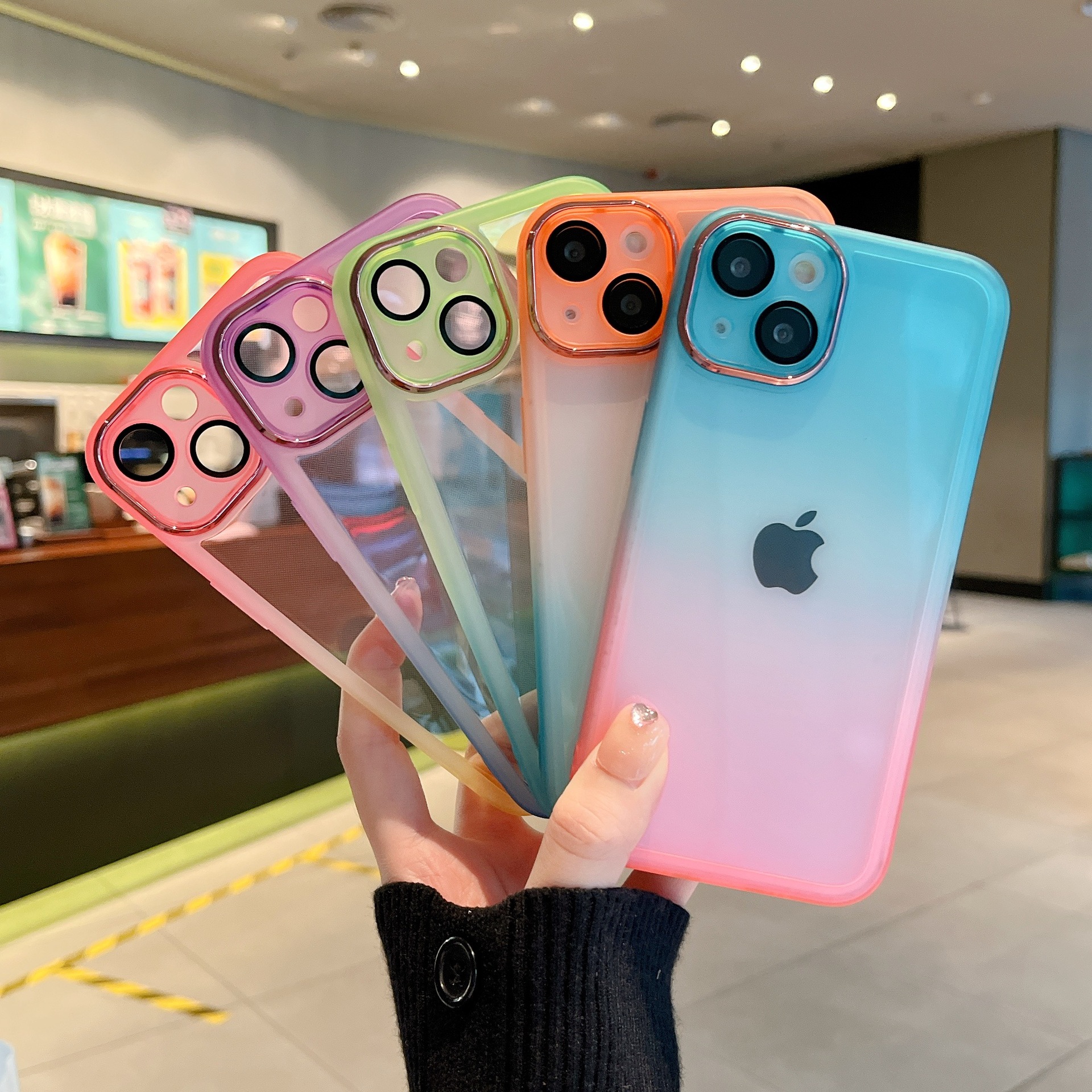 47g Weight Simple Style Gradient Color Tpu Phone Cases
