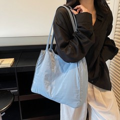 韩版潮流休闲纯色单肩包新款时尚简约大容量学生托特包女通勤日常