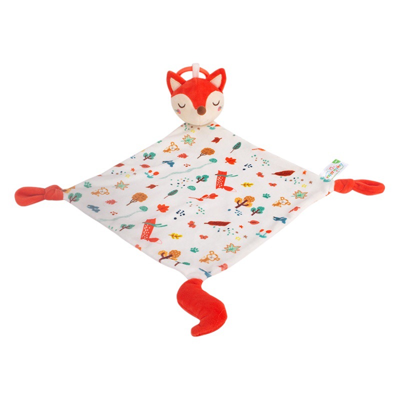 Happymonkey bebé impreso relajante toalla cama colgando mordisqueando saliva toalla sudor toalla sin pelusa juguetes para bebés