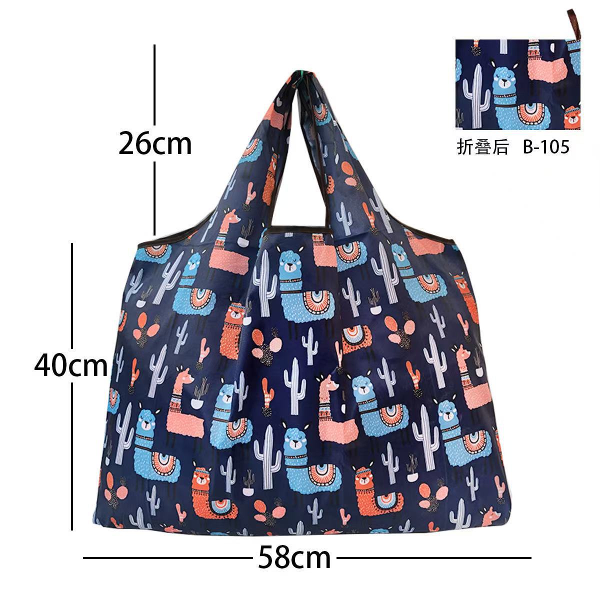 Fábrica de gran capacidad de supermercado impermeable plegable ecológico portátil almacenamiento bolsa de compras bolsa de compras