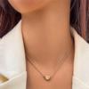 Design three dimensional fashionable universal necklace, short chain for key bag  heart-shaped, light luxury style, trend of season