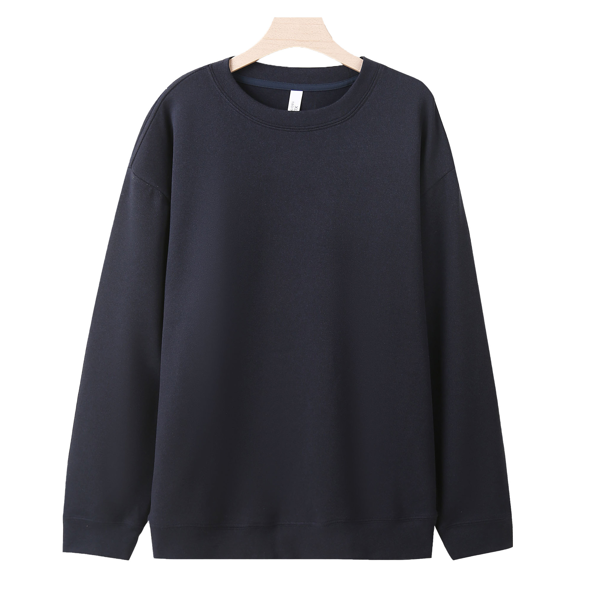 280g otoño e invierno de terciopelo alemán cuello redondo suéter de manga larga camiseta de manga larga camisa de fondo temperatura constante calor color sólido más terciopelo grueso