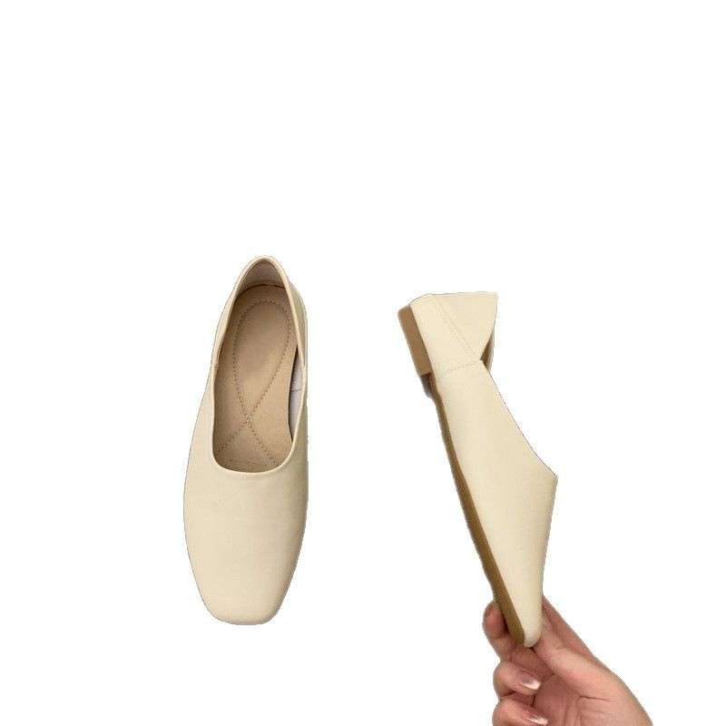 Tredy Brad Soft Leather Soft-soled Gray Shoes Wome, 2025 Summer Model, Retro Artistic Slip-o Flat Loafers For_vogvips.com