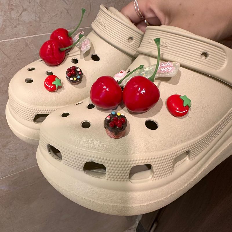 かわいい動物シリーズ下駄下駄装飾ボタン DIY 手作りアクセサリー PVC ソフトゴム靴花靴バックル|undefined