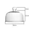 18cm round glass lid (without plate)☆♢