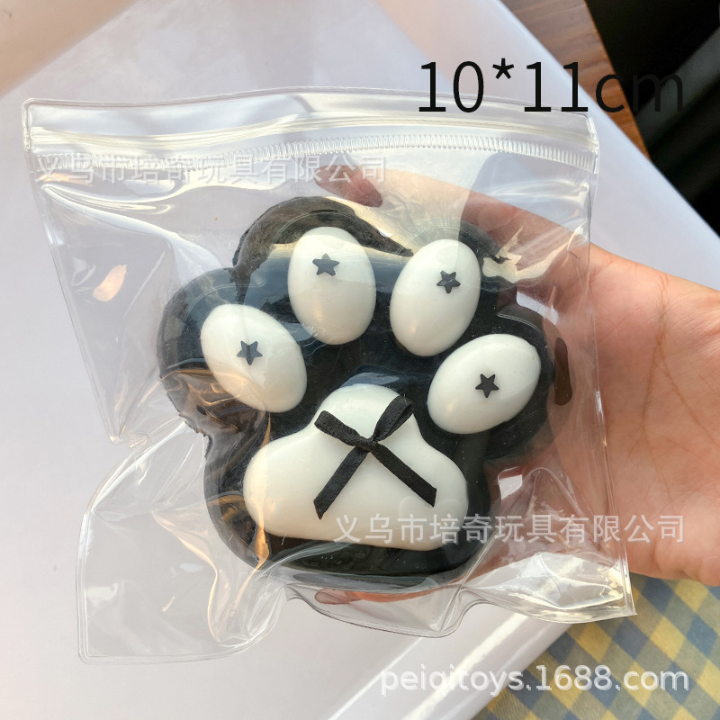 Little Red Book Big Mac Patas de gato transparentes súper grandes pellizcando Flocado súper suave y pegajoso, fabricantes de juguetes de descompresión de rebote lento al por mayor