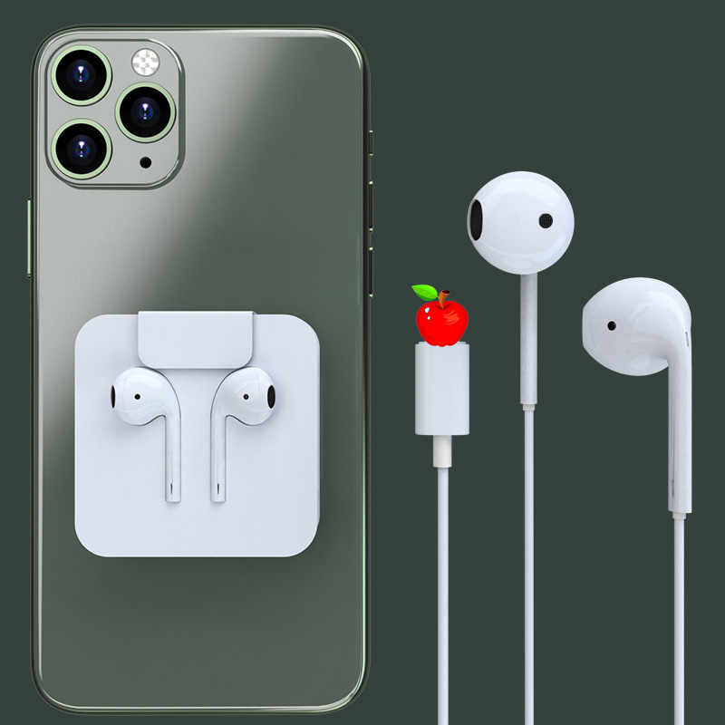 Aplicable a Apple original auricular rayo original chip de control de alambre con micrófono bajo estrés en la oreja auriculares con cable