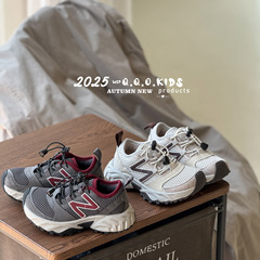 QQO童鞋 2025秋季款儿童轻便户外运动鞋韩版男女童网面透气休闲鞋