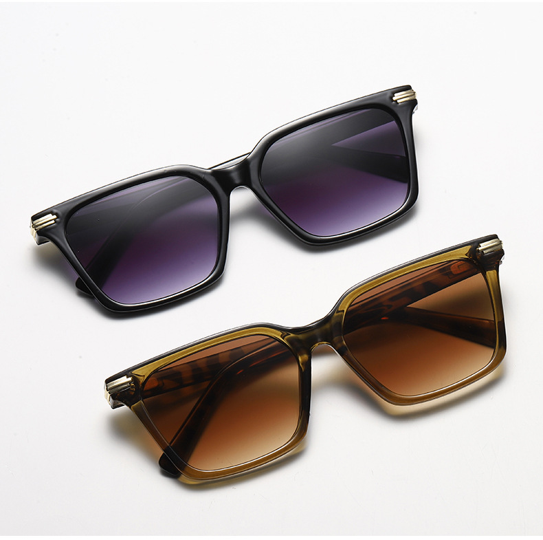 Fashion Style Green, Black Color Fashion Gradient Color PC UV400 Protection Square Full Frame Women's Sunglasses