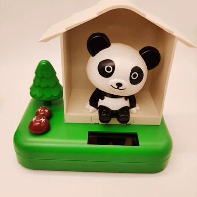 Car ornaments panda car cartoon flower