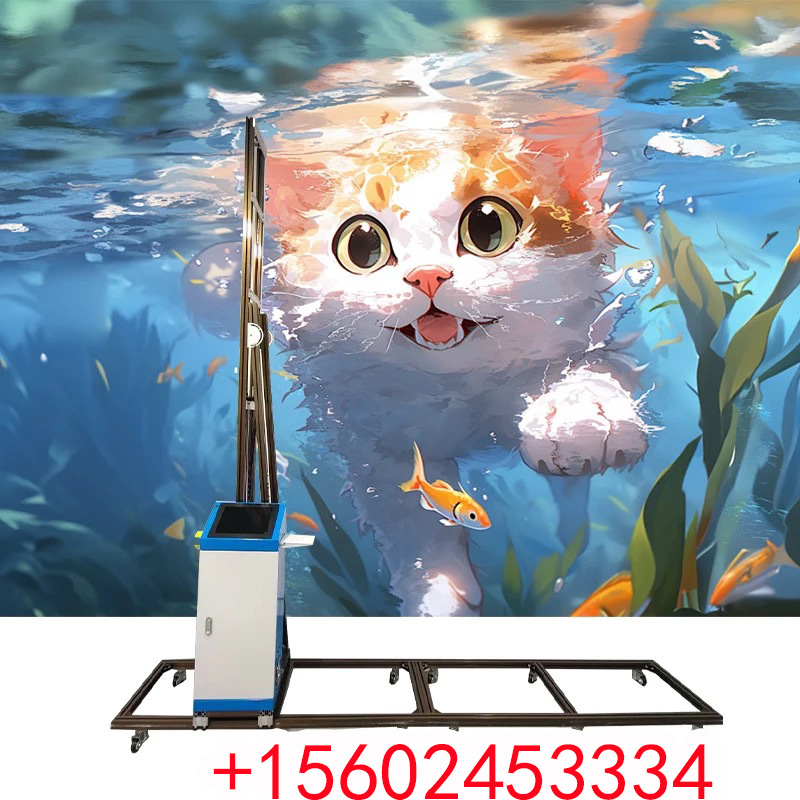 通用型3D墙体彩绘机墙面喷绘打印机智能立式5d墙体喷绘彩印机直销