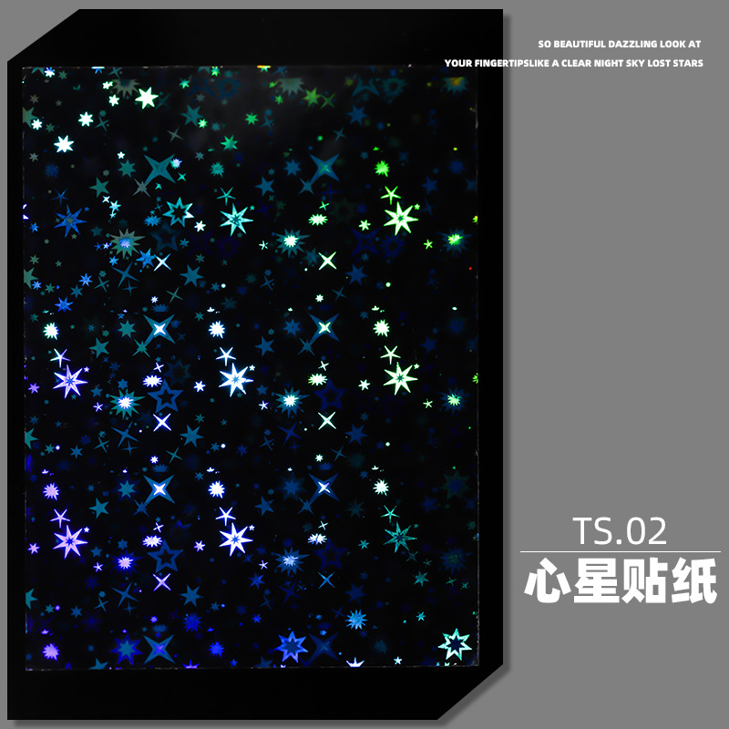 02 # estrellas láser pegatinas