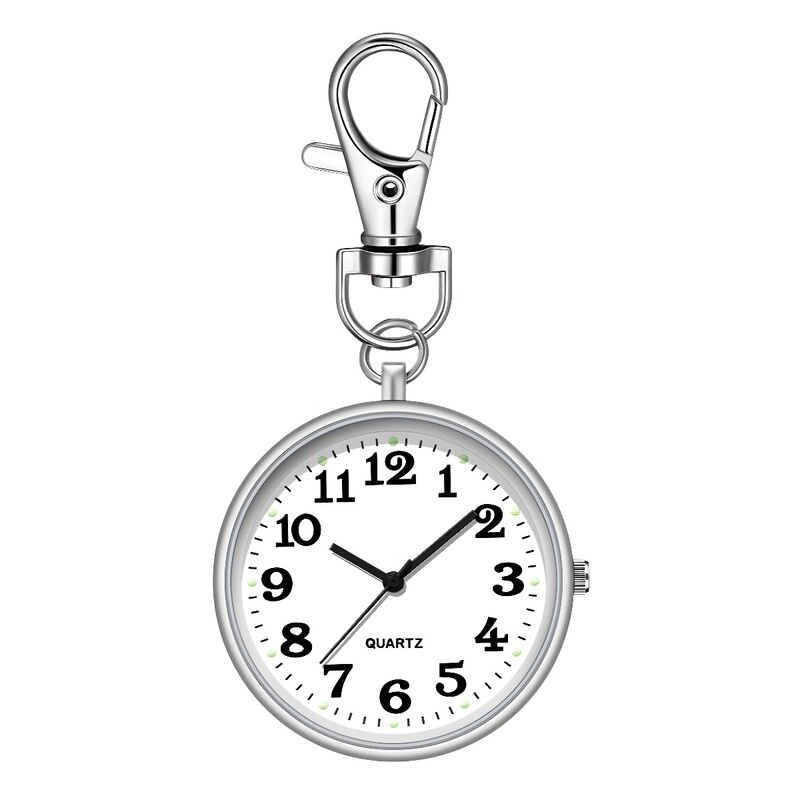 Student-Specific Keychain, Simple and Portable Digital Pocket Watch for Civil Servants, Trendy Large Dial